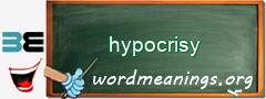 WordMeaning blackboard for hypocrisy